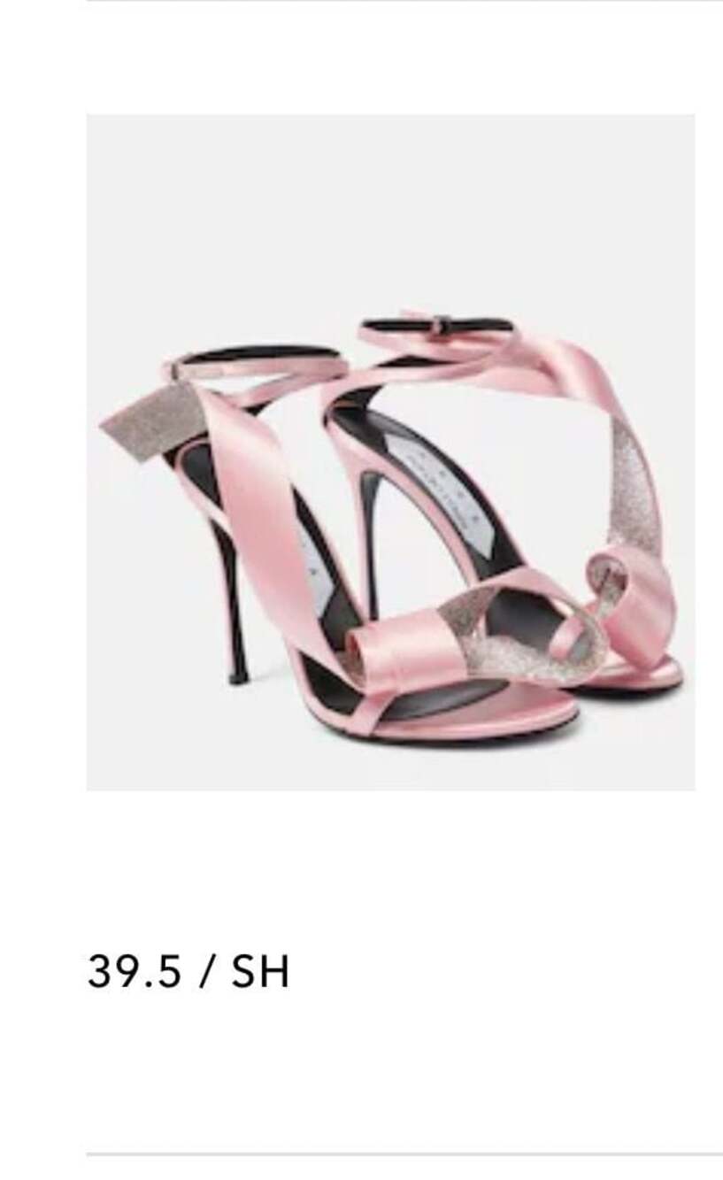 Sergio Rossi x Area Marquise Crystal-Embellished Satin Sandals